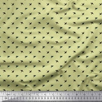 Soimoi памучен Poplin Fabric Shallow Bird Малка печат тъкан от двор широк