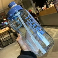 Zhaomeidaxi 1500ml бутилка с вода - теч доказателство % пот без фитнес бутилка със слама - идеален подарък за фитнес или спорт % на открито
