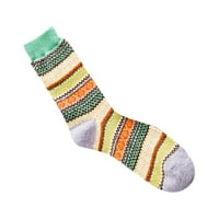 Дамски момичета вълнени чорапи винтидж зимни топли меки чорапи дебели плетени уютни чорапи на екипажа Коледни подаръци