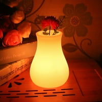 Ваза форма Цветна лампа за настроение, акумулаторна омагьосана нощна светлина с дистанционно управление димируеми цветове ефекти за деца и възрастни, околно декоративно парти осветление