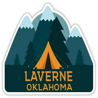 Laverne Oklahoma Souvenir Vinyl Decal Sticker Camping Design