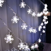 20LED Коледна снежинка Слотни светлини Декорации Зимен декор за приказка