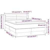 Vidaxl Bo Spring Bed с матрак светло сиво пълна материя