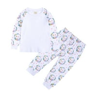 Rovga момче облекло деца момичета бебе дълъг ръкав великденски зайче-яйца пижама домашно облекло