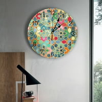 Цветна мароканска стена часовник Модерен дизайн Декорация на хол С часовник Мут Висящ часовник Дом декор