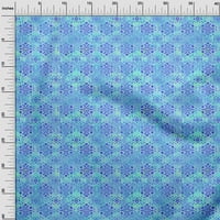 Oneoone Rayon Aqua Blue Fabric Batik Fabric за шиене на отпечатана занаятчийска тъкан край двора
