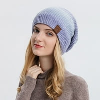 Дебели шапки за шапки за жени топли зимни меки кабелни шапки