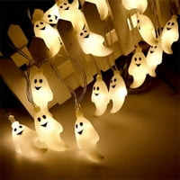 Дезенирани декорации за Хелоуин Светлинна ивица Хелоуин LED батерия Светло струна тиква призрак фенер парти декор реквизит домашен декор Жълто