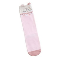 Caveitl 1- години малки деца Момичета момичета сладък анимационен чорап пази топло меко неплъзгащо се закрито малко дете чорапи чорапи розово розово