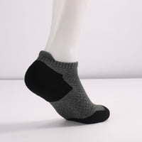 pxiakgy чорапи за жени мъже и жени, които работят с чорапи, дишащи ниско изрязани спортни чорапи с възглавнички глезени чорапи Бежово + L