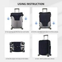 Протектор за покритие на багаж за пътуване, котешка кражба на рибен модел лилав куфар за багаж, малък размер