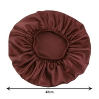 Копринен сатен капак за коса капак с еластична лента с двоен слой спална капачка
