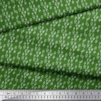 Soimoi Green Cotton Poplin Fabric Triangle Geometric Print Fabric край двора