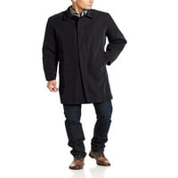Лондонско мъжко палто в Дърам, черно, дълго, дълго