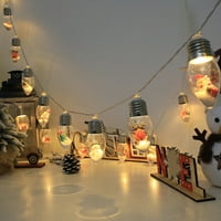 10LED Коледа декоративна светлина струна Дядо Коледа Снежен човек Коледно дърво Светлини за настроение, коледни декорации на просвет