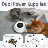 Cat Toys 2-Interactive Cat играчки за закрити котки, котешки топки, играчка за котешки мишки, играчки за развлечения с котки с пера, -Bright White