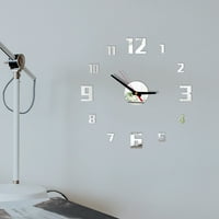 Carolilly Diy стенен часовник, твърд цвят арабски цифри висящи декор за стена