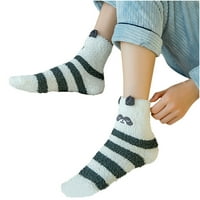 Levmjia компресионни чорапи за жени Clearance комфорт годни зимни коралови рунки чорапи Средна тръба Сладки домашни чорапи