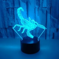 WEKITY 3D Нощна светлина USB захранвана 7-цвят LED светлина, подходяща за декорация на спалнята за детски подаръци