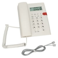 Телефон за идентификатор на обаждащия се, ясен звук на многофункционален професионален телефон k за дома за хотел за офис бял