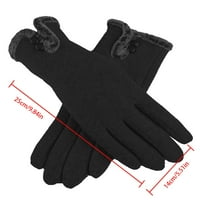 Yubnlvae Женски зимни външни ръкавици t ouch екран топъл n на отразяващи ръкавици в черно