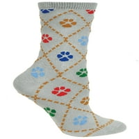 Кучешки лапи Сиви памучни дами чорапи
