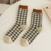 Женските чорапи падат небрежни ретро флорални модни топли чорапи чорапи за жени