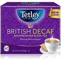 Tetley British Brites Blend безкофеински черен чай, чаени торбички
