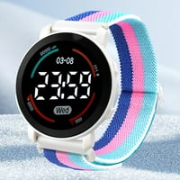 Деца LED спортен часовник Водоустойчив моден електронен часовник за момчета момичета кръгли циферблат цифров часовник ежедневен часовник