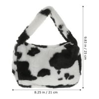 Плюшена чанта модна ръчна плюшена чанта очарователна крава дама на открито чанта с един рамо