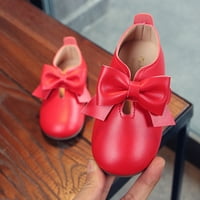 Toddler Shoes Малката обувка на мода Аутенни момичета ежедневни обувки плоски светли куки контур твърд цвят лък прост стил