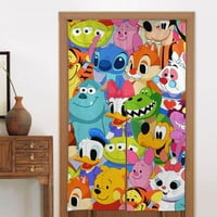Драпиране на вратата Разделени завеси, анимационни сладки животни Цветни завеси за поверителност на стаите, 34 56