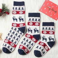 Vivianyo HD чорапи за жени 1pair деца възрастни Коледа винтидж кашмир чорапи удобни чорапи флаш пикове