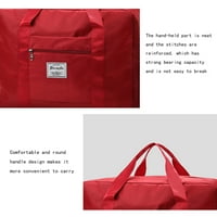 Yyeselk Sports & Travel Duffle Bag - Сгъваеми уикенд чанта за пътуващи жени и мъже - 35L за една нощ леки водоустойчиви чанти за дуфъл с джоб за обувки червено