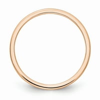 10K розово злато половин кръг сатенен подреждащ се лента - размер 4.5