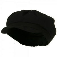 Памучен еластичен голям размер newsboy cap-черно-