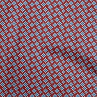 OneOone Cotton Poplin Red Fabric Asian Ikat Fabric за шиене отпечатана занаятчийска тъкан край двора