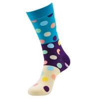 Rovga мъже ежедневни точки от печат памук дами дами чорапи тръби удобни чорапи ежедневни чорапи