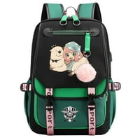 Bzdaisy Spy Family Backpack - Дизайн на миди със сладки аксесоари и двойни странични джобове, приляга на 15 '' лаптоп един за деца тийнейджър
