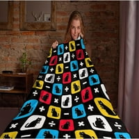 Nosbei одеяло, мека лек фланелен хвърляне на одеяло за wen жени размита удобна юрган за домашно легло