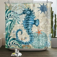 Октопод морета душ завеси за баня 180* водоустойчив баня декор за дома миеща тъкан екран за баня с куки