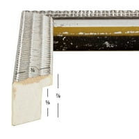 Крейг рамки Farnsworth, рамка за картини, матирана за снимка, сребро