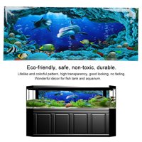Самозалепващ се ярък цветен аквариум плакат, PVC плакат, ясен модел за рибен аквариум