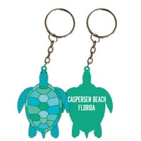 Caspersen Beach Florida Turtle Metal Keychain