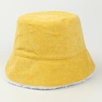 Tawop Fisherman Hat Женски модна ивица печат Кординг басейн шапка вълнен плат Рибар шапка слънце шапка жълто безплатно