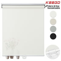Keego Roller Shades Безжични за домашни прозорци щори Светло филтриране на поверителност Персонализиран цвят и размер Уайт 68 W 56 H