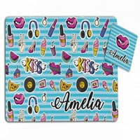 PrintToo Fashion Print Personaized Gift for Kids Placemat & Coaster Комплект за момичета, подарък за момчета, коледен подарък