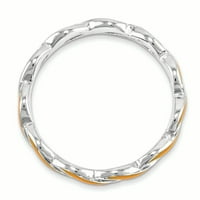 Le & Lu Sterling Silver Изразяващи се изрази оранжев емайл пръстен LAL7610
