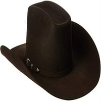 Ariat A 7-6. Мъжки вълна добави пари за корона Bandle Band Western Hat, Brown - размер 6. - Парче