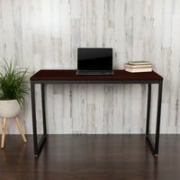 Lancaster Home Commercial Grade Industrial Style Office Desk - 47 Дължина кленова черна рамка